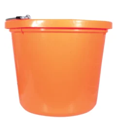 Fortiflex 20 Quart Flatback Bucket -Classic Equine Shop 10758 orange