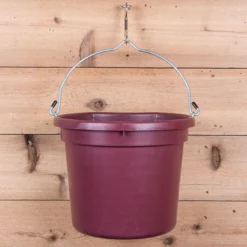 Dura-Tech® Gold Flatback Bucket 18 Qt. -Classic Equine Shop 37300 burgundy