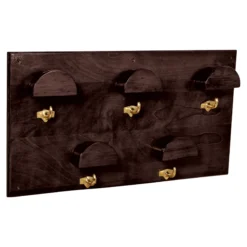 Wooden Space Saver 5 Hook Bridle Rack 12 Wooden Space Saver 5 Hook Bridle Rack -Classic Equine Shop 40074 cordovan