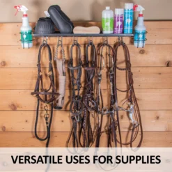 Easy-Up® Pro 30" Shelf With Bottle Holders And Tack Hangers -Classic Equine Shop 40982 feature d overlay