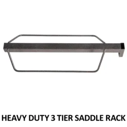 Easy-Up® Pro Series 3 Tier Saddle Rack On Wheels -Classic Equine Shop 41379 feature b overlay
