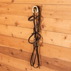 Berlin Brass Double Horseshoe Domed Bridle Rack -Classic Equine Shop 41447 alt b