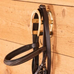 Berlin Brass Double Horseshoe Bridle Rack -Classic Equine Shop 41450 alt e