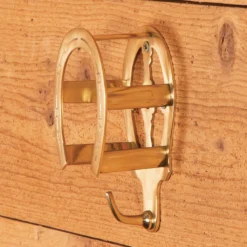 Berlin Brass Double Horseshoe Bridle Rack -Classic Equine Shop 41450 alt i