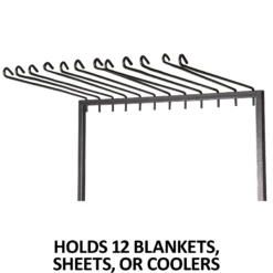 Easy-Up® Pro Series Rolling Blanket Hanging Rack 13 Easy-Up® Pro Series Rolling Blanket Hanging Rack -Classic Equine Shop 41536 feature b overlay
