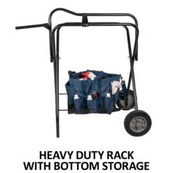 Easy-Up® Folding Saddle Rack On Wheels -Classic Equine Shop 41595 feature e overlay