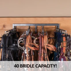 Easy-Up® Pro Series Swivel 40 Hook Bridle Rack -Classic Equine Shop 41691 feature b overlay
