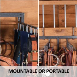 Easy-Up® Pro Series Swivel 40 Hook Bridle Rack -Classic Equine Shop 41691 feature d overlay