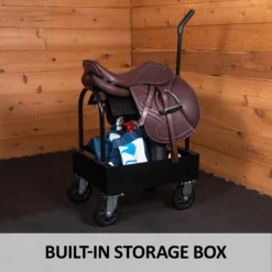 Easy-Up® Saddle & Grooming Box Cart -Classic Equine Shop 42029 feature b overlay