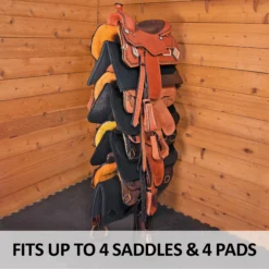 Easy-Up® Pro Series 4-Tier Saddle Rack With Pad Bars -Classic Equine Shop 42274 feature c overlay