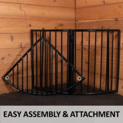 Easy-Up® Slow Feed Corner Floor Hay Rack -Classic Equine Shop 42409 feature d overlay