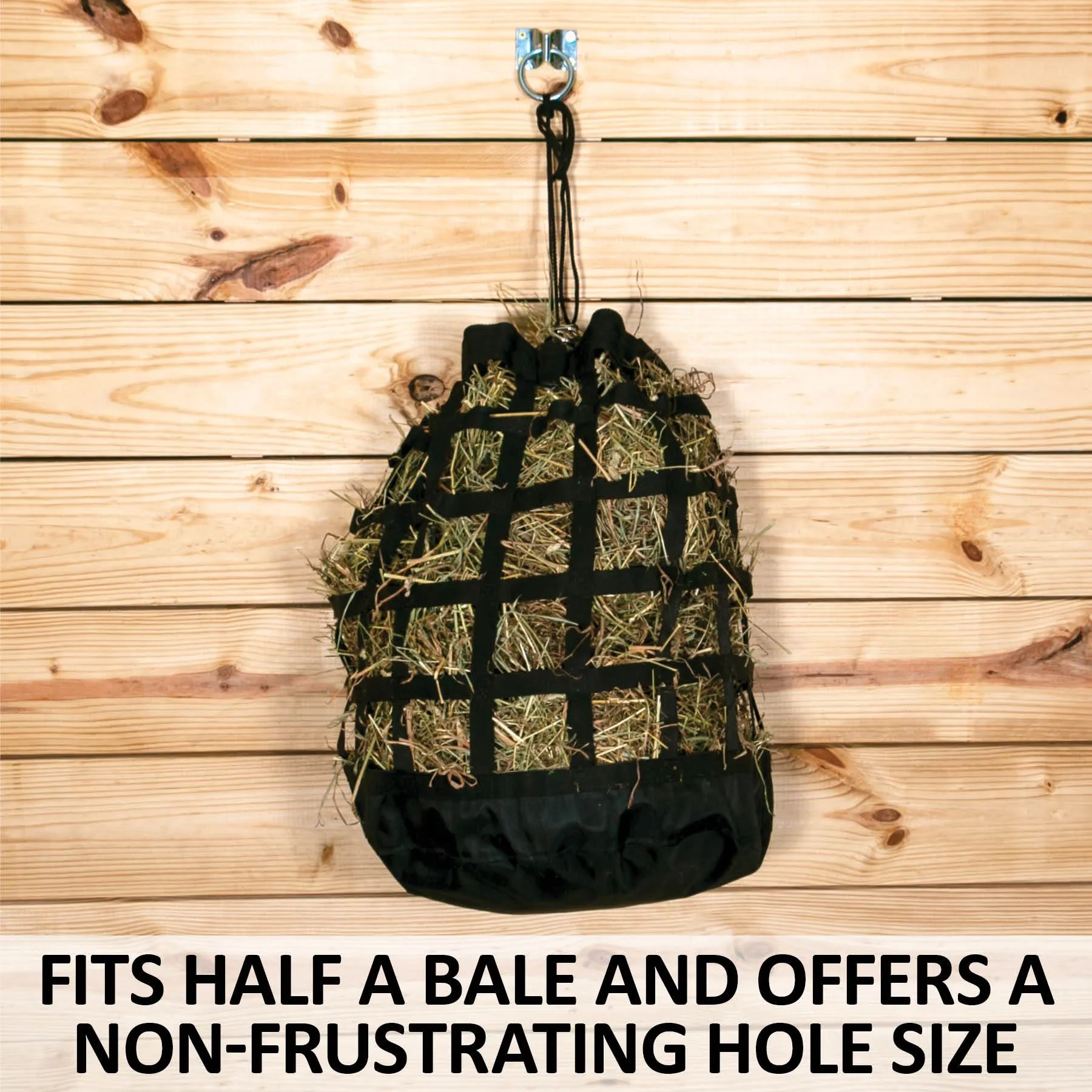 Dura-Tech® 3" Hole Half Bale Net Hay Bag 2 Dura-Tech® 3" Hole Half Bale Net Hay Bag - Image 2