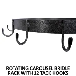 Easy-Up® Pro Mounted Rotary XL Bridle Rack -Classic Equine Shop 43897 feature b overlay