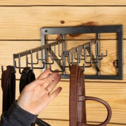 Easy-Up® Pro Swivel Mounted 20 Hook Bridle Rack 17 Easy-Up® Pro Swivel Mounted 20 Hook Bridle Rack -Classic Equine Shop 44164 alt f
