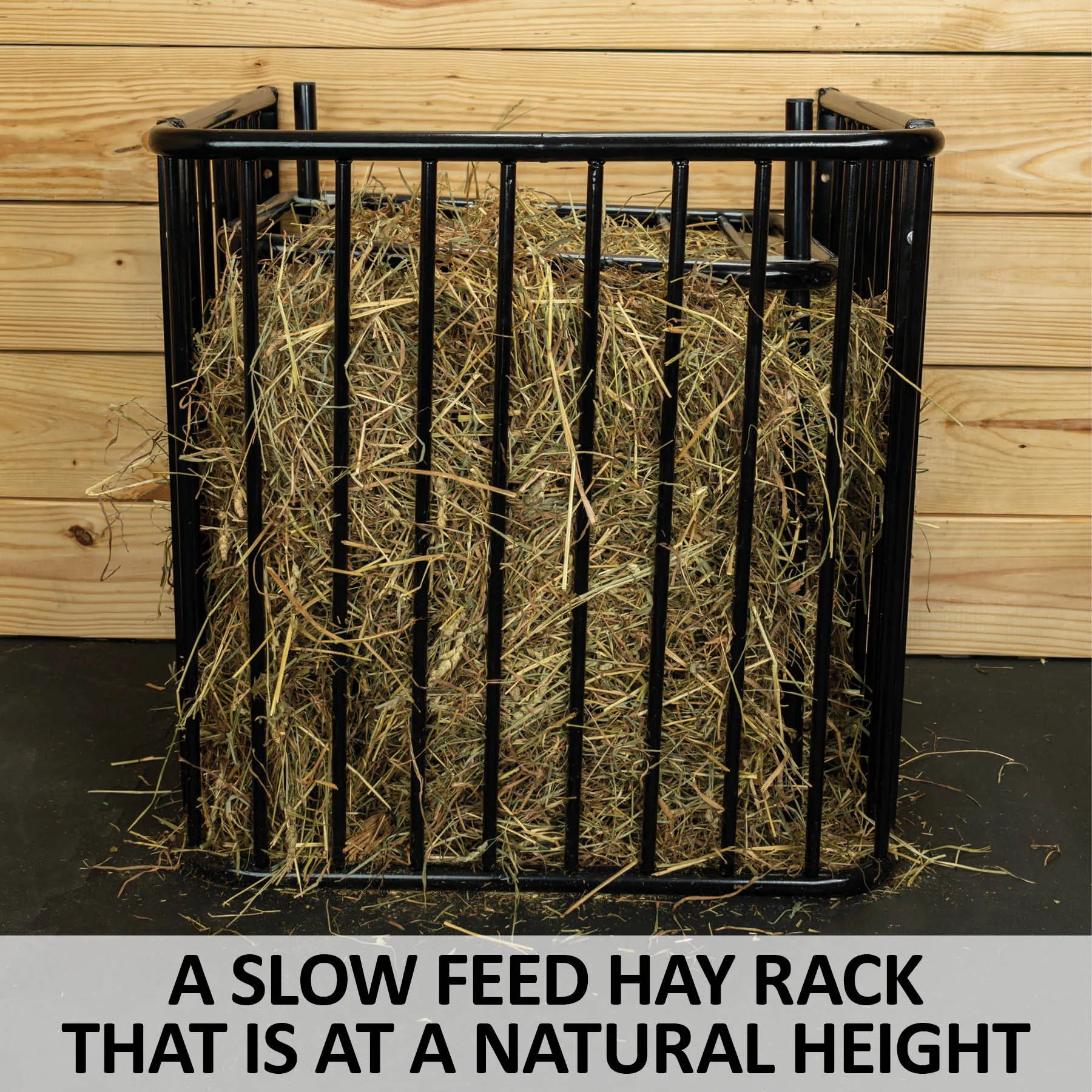 Easy-Up® Flat Wall Slow Feed Floor Hay Rack 2 Easy-Up® Flat Wall Slow Feed Floor Hay Rack - Image 2