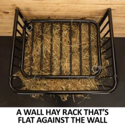 Easy-Up® Flat Wall Slow Feed Floor Hay Rack 11 Easy-Up® Flat Wall Slow Feed Floor Hay Rack -Classic Equine Shop 44243 feature b overlay